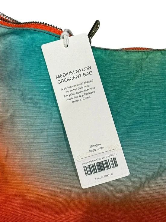NWT Baggu Julia Heuer Medium Nylon Crescent Bag Rain - Picture 3 of 5